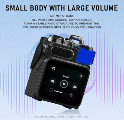 Bocina Bluetooth Portátil con Pantalla Táctil y Luces LED 🌈🎶 Ideal para Casa, Playa y Camping - Imagen 3