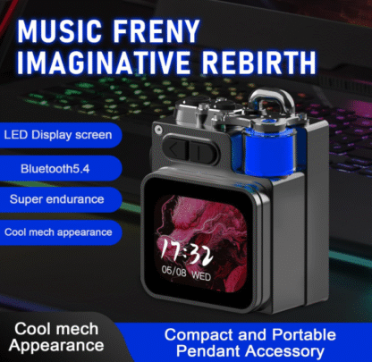 Bocina Bluetooth Portátil con Pantalla Táctil y Luces LED 🌈🎶 Ideal para Casa, Playa y Camping - Imagen 2