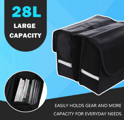 Bolsas de Almacenaje / Alforjas para Bicicleta de 28L – Resistentes, Impermeables y Reflectantes 🚲💼✨ - Imagen 4