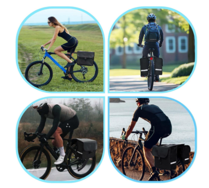 Bolsas de Almacenaje / Alforjas para Bicicleta de 28L – Resistentes, Impermeables y Reflectantes 🚲💼✨ - Imagen 8