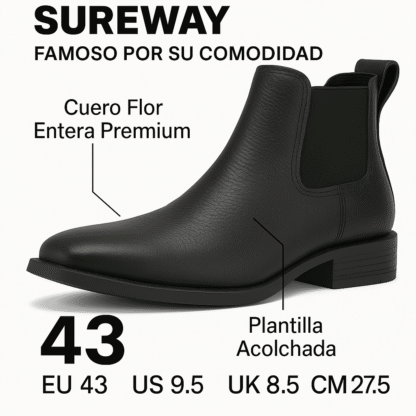 Botas Chelsea de Cuero Genuino Talla 9.5 US (43 EU) – Antideslizantes, Cómodas y Resistentes 💥👢