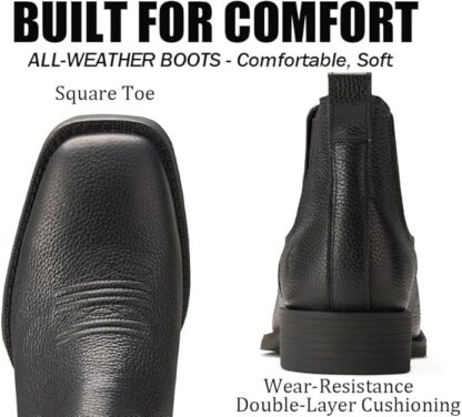 Botas Chelsea de Cuero Genuino Talla 9.5 US (43 EU) – Antideslizantes, Cómodas y Resistentes 💥👢 - Imagen 2