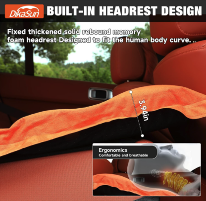 Colchón de aire SUV de 190 x 130 x 5 cm, espuma viscoelástica autoinflable para viajes y camping 🚗🧡🛏️ - Imagen 7