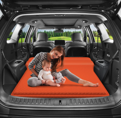 Colchón de aire SUV de 190 x 130 x 5 cm, espuma viscoelástica autoinflable para viajes y camping 🚗🧡🛏️ - Imagen 9