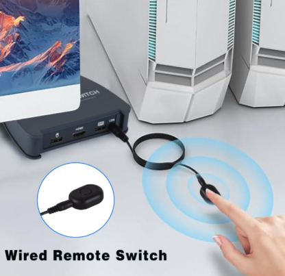 Conmutador HDMI KVM de 2 Puertos con Cables – Resolución 4K@60Hz 🌟 Ideal para Multitareas y Espacios de Trabajo Inteligentes - Imagen 6