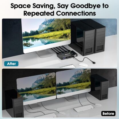 Conmutador HDMI KVM para 2 PCs y 1 Monitor 8K@60Hz con USB 3.0 y Control Remoto 🎮🖥️ - Imagen 7