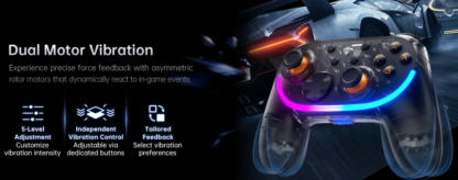 🎮 Controlador S3 Transparente de 1000Hz para Nintendo Switch, PC y Android con Base de Carga RGB 🚀 - Imagen 11