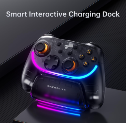 🎮 Controlador S3 Transparente de 1000Hz para Nintendo Switch, PC y Android con Base de Carga RGB 🚀 - Imagen 5
