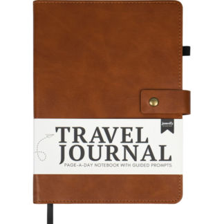 Diario de Viaje con Indicaciones A5 de 100 Páginas - Cuero Vegano y Bolsillo Integrado ✈️📓