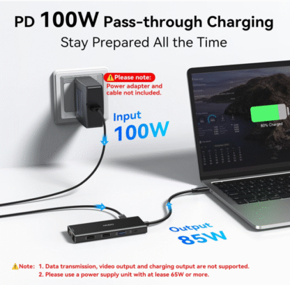Docking Station USB-C 9 en 1 con Salida Cuádruple de Video y Carga PD 💻⚡ - Imagen 7