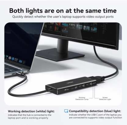Docking Station USB-C 9 en 1 con Salida Cuádruple de Video y Carga PD 💻⚡ - Imagen 5