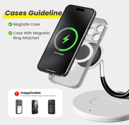 Estación de Carga 3 en 1 con MagSafe para iPhone, Apple Watch y AirPods 🔋⚡📱 - Imagen 3