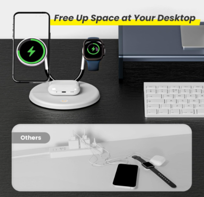 Estación de Carga 3 en 1 con MagSafe para iPhone, Apple Watch y AirPods 🔋⚡📱 - Imagen 5