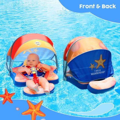 Flotador de Piscina para Bebé Mambobaby con Capota y Espuma Sólida ☀️👶 - Imagen 6