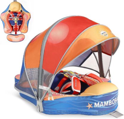 Flotador de Piscina para Bebé Mambobaby con Capota y Espuma Sólida ☀️👶