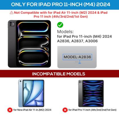 Funda con Teclado para iPad Pro 11" (M4) 2024 con Trackpad y Retroiluminación RGB (Negra)🔥🖊️💡 - Imagen 2