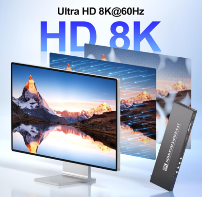 Conmutador HDMI KVM 4x1 para 8K @60Hz con 4 Puertos USB 3.0 🚀🖥️🎮 - Imagen 2