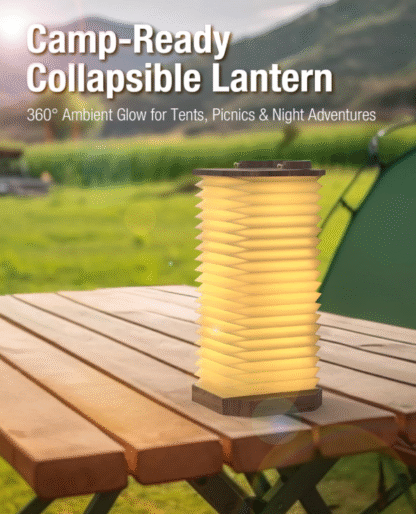 Lámpara Vertical de Papel Plegable con Asa 🌟 Luz Cálida Recargable y Altura Ajustable - Imagen 6
