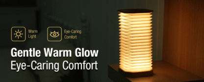 Lámpara Vertical de Papel Plegable con Asa 🌟 Luz Cálida Recargable y Altura Ajustable - Imagen 11
