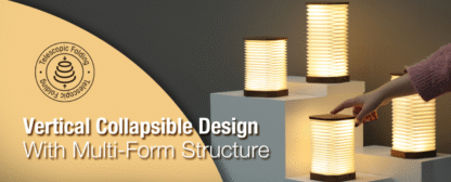 Lámpara Vertical de Papel Plegable con Asa 🌟 Luz Cálida Recargable y Altura Ajustable - Imagen 10