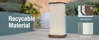 Lámpara Vertical de Papel Plegable con Asa 🌟 Luz Cálida Recargable y Altura Ajustable - Imagen 9