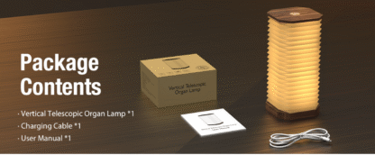 Lámpara Vertical de Papel Plegable con Asa 🌟 Luz Cálida Recargable y Altura Ajustable - Imagen 13