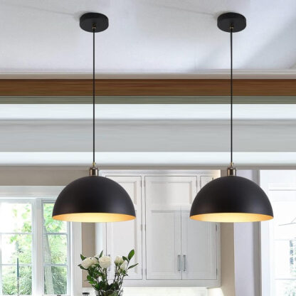 Lámpara Colgante Industrial Moderna de 35 cm en Negro y Blanco 🎨💡 - Imagen 5