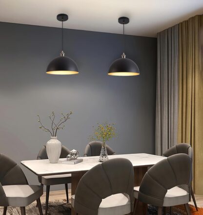 Lámpara Colgante Industrial Moderna de 35 cm en Negro y Blanco 🎨💡 - Imagen 6
