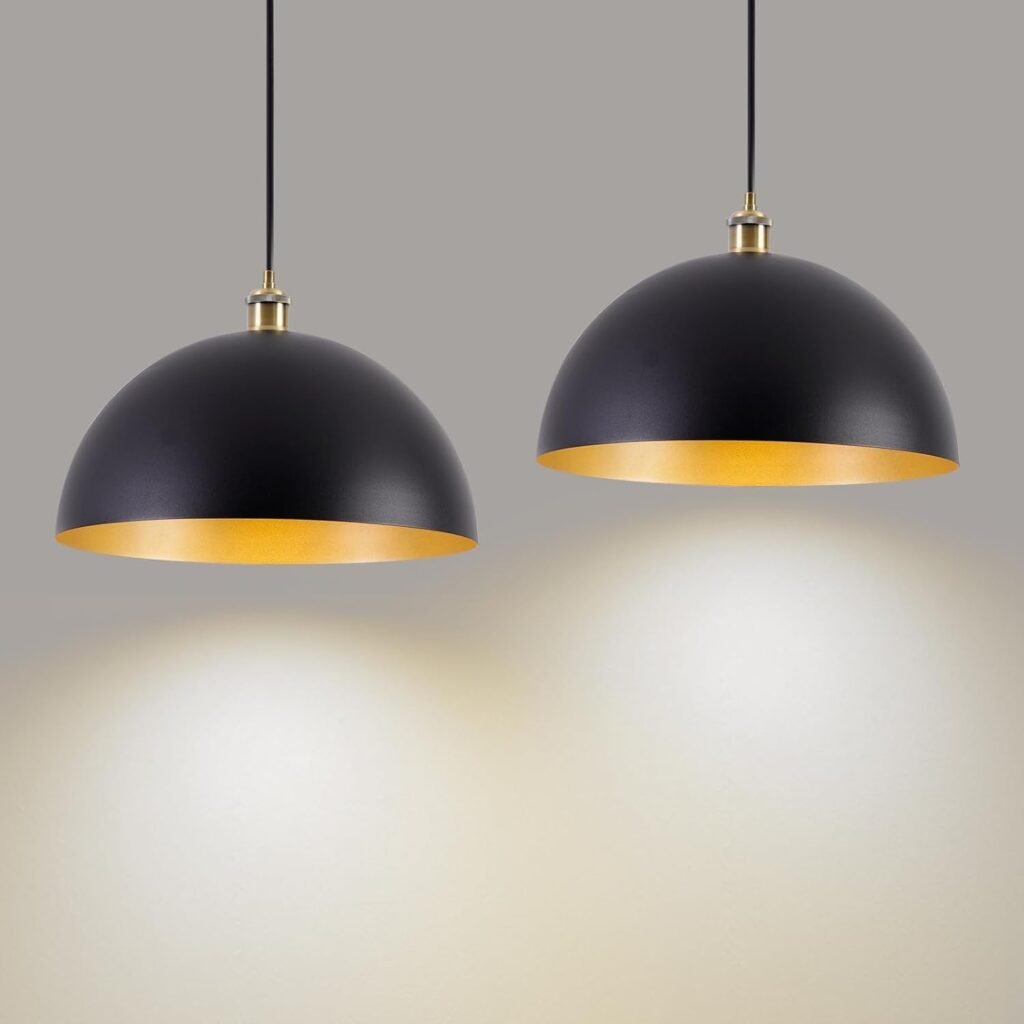 Lámpara Colgante Industrial Moderna de 35 cm en Negro y Blanco 🎨💡