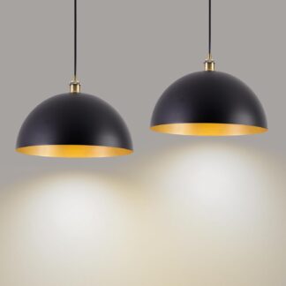 Lámpara Colgante Industrial Moderna de 35 cm en Negro y Blanco 🎨💡