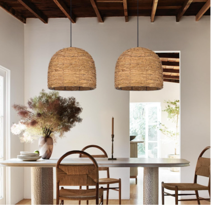 Lámpara Colgante de Rattan de 40 cm 🌾✨ Estilo Boho Costero Artesanal - Imagen 6