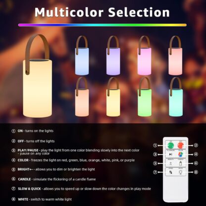Lámpara de Mesa Solar y Recargable Portátil para Exteriores 🌞🎉 - Imagen 6