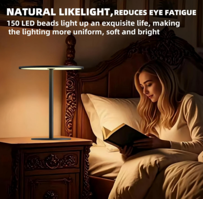 Lámpara de Escritorio LED de 37.5 cm – Luz Natural de Espectro Completo, 150 LEDs, Regulación Táctil, Diseño Minimalista Antivuelco - Imagen 8