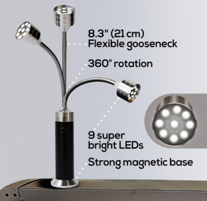 Luz LED Magnética para Parrilla y Cocina con Cuello Flexible de 21 cm y 9 LEDs Ultra Brillantes 🌟🔥 - Imagen 11