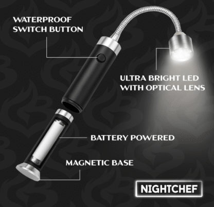 Luz LED Magnética para Parrilla y Cocina con Cuello Flexible de 21 cm y 9 LEDs Ultra Brillantes 🌟🔥 - Imagen 9