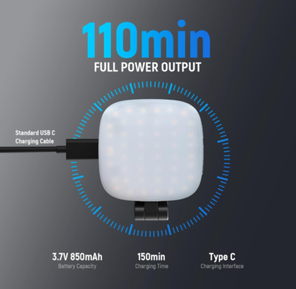 Luz de Selfie Magnética Mini con Espejo HD, 48 LEDs, 360° Rotación y Base Ajustable 🌟📱💡 - Imagen 7