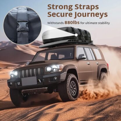 Maleta Suave de Techo Impermeable XXL de 32 Pies Cúbicos para Carro o SUV 🚗🧳 - Imagen 7