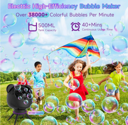 Máquina de Burbujas Automática 500ML con Rotación 180° y Batería Recargable - Imagen 3