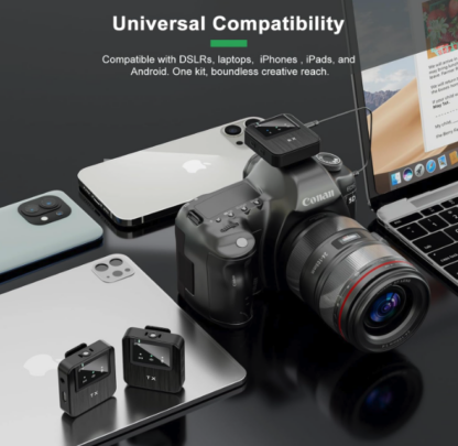 Micrófono de Solapa Inalámbrico para iPhone 16/15/14, Android, Cámara, iPad y Laptop 🎤✨ – Ideal para Grabaciones de Video, TikTok, Clases en Línea y Más - Imagen 4
