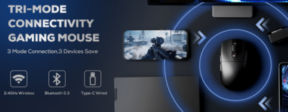 Mouse Gamer Inalámbrico RK M3 de 47g con Sensor Óptico de 42000 DPI y Conectividad Tri-Modo 🖱️⚡🔥 - Imagen 10