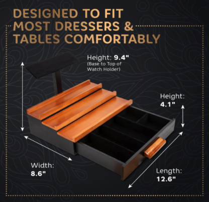 Organizador de Madera de 3 Niveles para Perfumes y Relojes para Hombre 🕰️💨 - Imagen 4