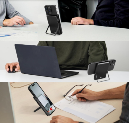 Porta Tarjetas Metálico Magnético con Soporte Ajustable para iPhone 12 a 16 📱💳✨ - Imagen 7