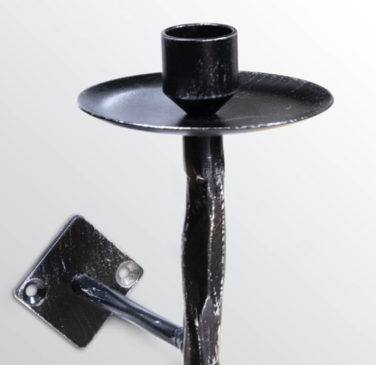 Portavelas de Pared de Acero Forjado de 30 cm – Set de 2 Candelabros Vintage Artesanales ⚒🕯️ - Imagen 5