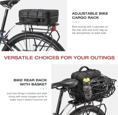 Rack con canasto de almacenaje trasero para bicicleta 🚴‍♂️🧺 - Imagen 7