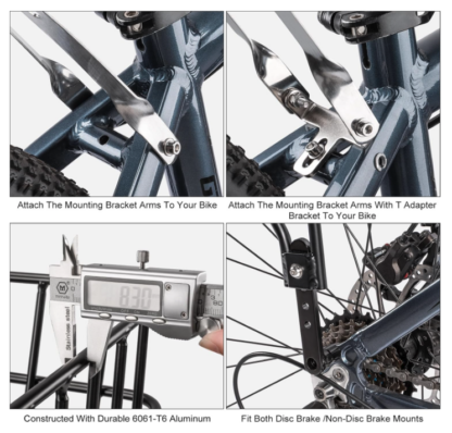 Rack con canasto de almacenaje trasero para bicicleta 🚴‍♂️🧺 - Imagen 6