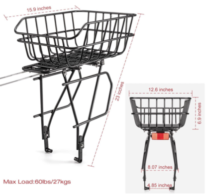 Rack con canasto de almacenaje trasero para bicicleta 🚴‍♂️🧺 - Imagen 5