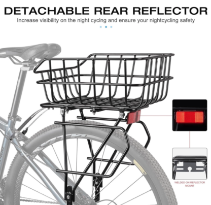 Rack con canasto de almacenaje trasero para bicicleta 🚴‍♂️🧺 - Imagen 4