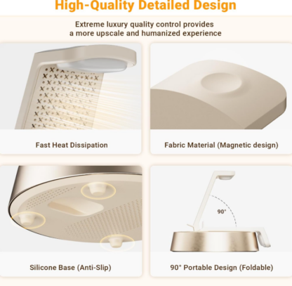 Reloj Despertador con Cargador Inalámbrico para Dormitorio 🌙🔊 Luz Nocturna, Bocina Bluetooth y Estación de Carga para iPhone y AirPods – 6 en 1 - Imagen 4