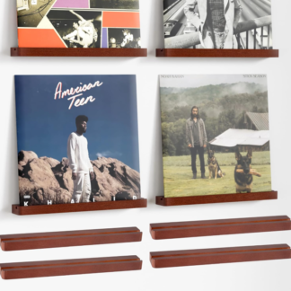 Repisa de Madera Maciza para Vinilos de 31.8 cm (Set de 4) 🎵✨