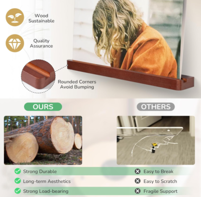 Repisa de Madera Maciza para Vinilos de 31.8 cm (Set de 4) 🎵✨ - Imagen 4